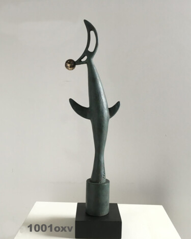 Rzeźba zatytułowany „Bird and Moon” autorstwa Martín Duque, Oryginalna praca, Brąz