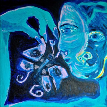 Pintura titulada "Susan and the night…" por Martin Pollak, Obra de arte original, Acrílico Montado en Bastidor de camilla de…