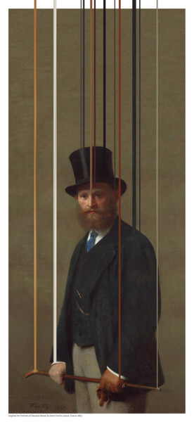제목이 "Édouard Manet"인 판화 Martín Sigwald로, 원작, 디지털 페인팅