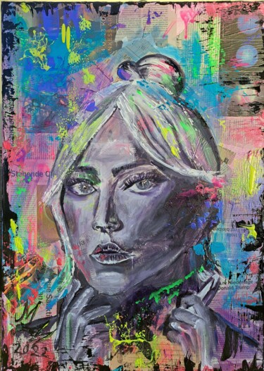 Картина под названием ""Born this Way"" - Martina Marten, Подлинное произведение искусства, Акрил