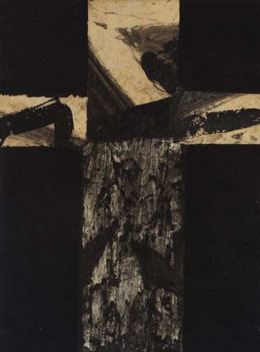 Pintura titulada "croix-abstraite" por Martin Coste, Obra de arte original, Acrílico