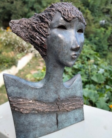 Sculptuur getiteld "Une mouche près de…" door Martine Camors, Origineel Kunstwerk, Bronzen