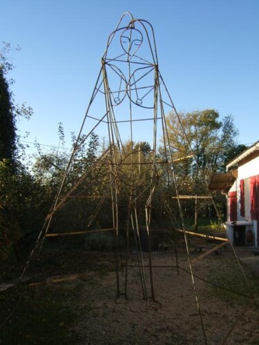 Sculpture intitulée "LA MERE" par Martine Daigre, Œuvre d'art originale, Métaux