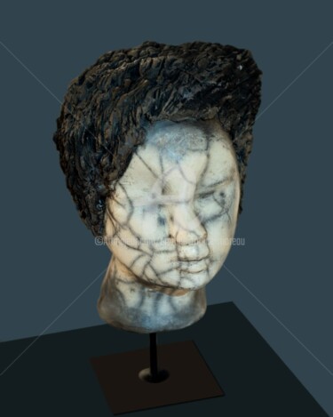 Sculpture intitulée "femme du monde 4" par Martine France Moreau, Œuvre d'art originale, Argile