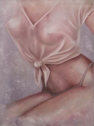 Картина под названием "Sensualité" - Martine Gregoire, Подлинное произведение искусства, Масло Установлен на Деревянная рама…