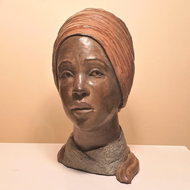 Sculpture titled "Rêve d'Afrique" by Martine Lee, Original Artwork, Bronze