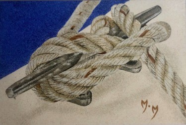 绘画 标题为“Noeud d'amarrage” 由Martine Martre, 原创艺术品, 沙