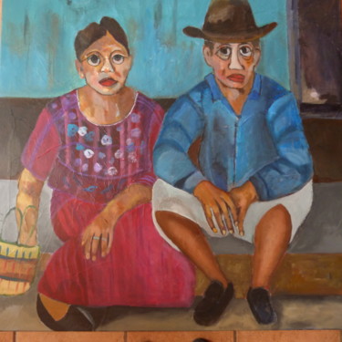 Peinture intitulée "mes mexicains" par Martine Flory, Œuvre d'art originale
