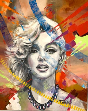 Painting titled "Marilyn" by Martine Perugini, Original Artwork, Oil