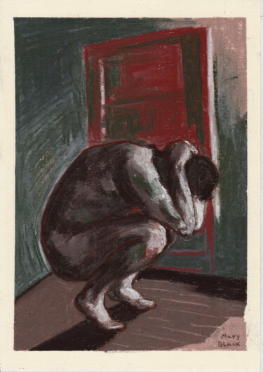 "Red Door" başlıklı Resim Mary Black tarafından, Orijinal sanat, Pastel