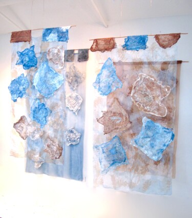 "Winter Landscape" başlıklı Tekstil Sanatı Mary Downe tarafından, Orijinal sanat, Kumaş Metal üzerine monte edilmiş
