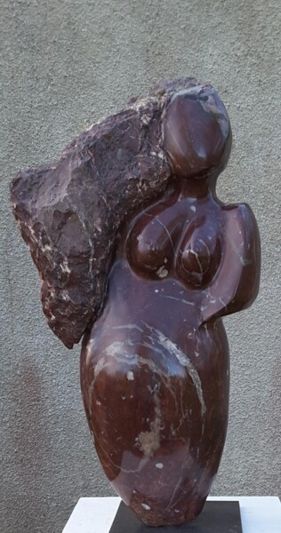 Sculpture titled "Rosy" by Maryvonne Lorgeré, Original Artwork, Stone