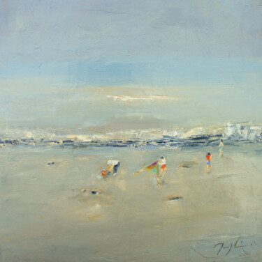 Peinture intitulée "marée-basse-4." par Maryline Mercier, Œuvre d'art originale, Huile