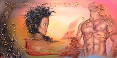 Painting titled "Amore di Medusa" by Maryna Sakalouskaya, Original Artwork, Oil