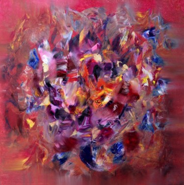 Painting titled "Mom's tulips" by Maryna Sakalouskaya, Original Artwork, Oil