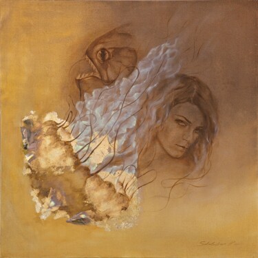 Malerei mit dem Titel "Caractère" von Maryna Sakalouskaya, Original-Kunstwerk, Öl