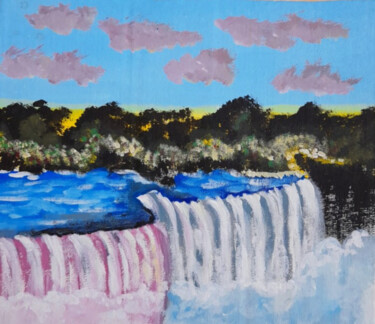 「Niagara Falls Origi…」というタイトルの絵画 Maryna Yasarによって, オリジナルのアートワーク, アクリル