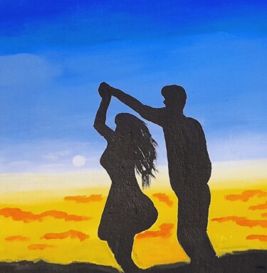 Картина под названием "Couple Original Art…" - Maryna Yasar, Подлинное произведение искусства, Акрил