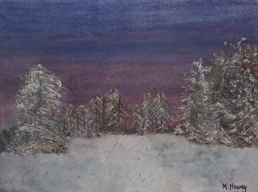Schilderij getiteld "Winter Dreams" door Mary Newey, Origineel Kunstwerk, Acryl