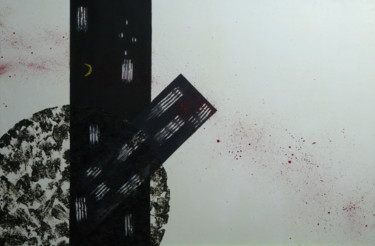 Картина под названием "Espace Temps" - Maryse Chauvin, Подлинное произведение искусства, Масло