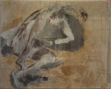 Pintura titulada "nu allongé" por Maryvonne Deligny (MLD), Obra de arte original, Tinta