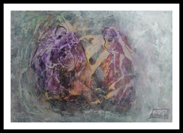 Painting titled "Madre e figlia - Se…" by Marzia Schenetti, Original Artwork, Acrylic