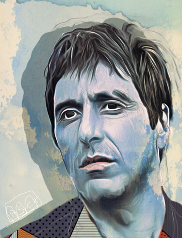 Arte digitale intitolato "Al Pacino" da Marzia Schenetti, Opera d'arte originale, Pittura digitale