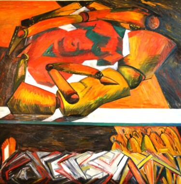 Peinture intitulée "Фитнесс" par Mascha Naumova, Œuvre d'art originale, Huile