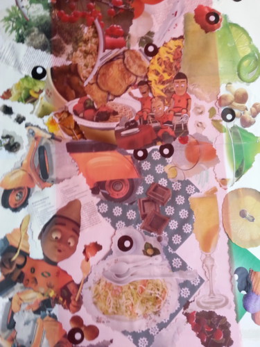 Collages titulada "CRaZy KiTCHen 2" por Brigitte Anna Henny, Obra de arte original