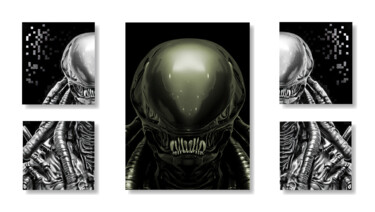 Digital Arts titled "Xenomorph" by Massimo Naibo, Original Artwork, AI generated image