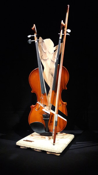 Скульптура под названием "Josèphine" - Massimo Iacovelli, Подлинное произведение искусства, Дерево
