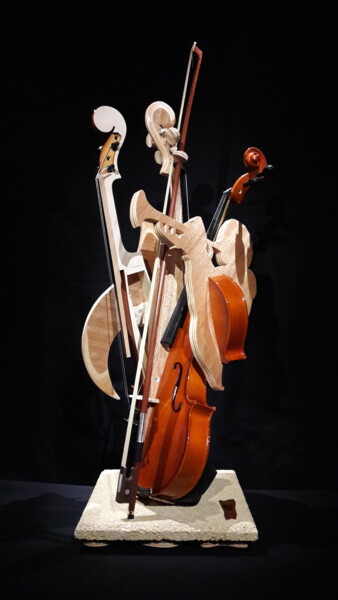 Скульптура под названием "Formidable" - Massimo Iacovelli, Подлинное произведение искусства, Дерево