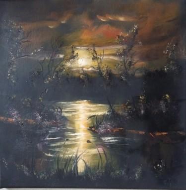 Peinture intitulée "Paysage coucher du…" par Nilo, Œuvre d'art originale, Huile