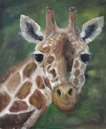 Картина под названием "Жираф" - Yuliya Hmeleva, Подлинное произведение искусства, Масло
