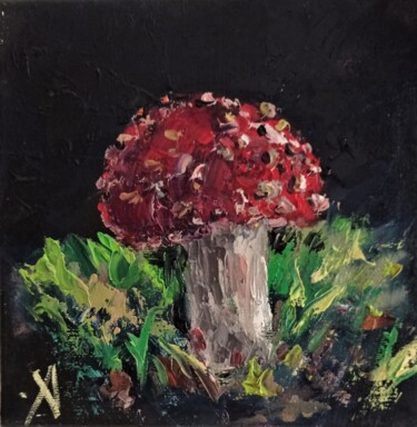 Картина под названием "Волшебный гриб" - Yuliya Hmeleva, Подлинное произведение искусства, Масло