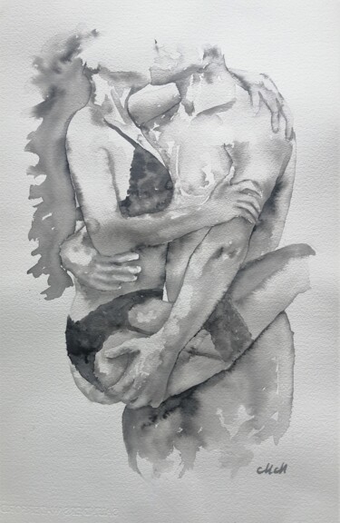 Pintura titulada "Lovers I" por Mateja Marinko, Obra de arte original, Tinta