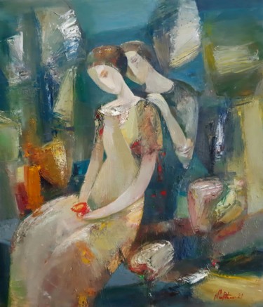 Pittura intitolato "Love and dream (60x…" da Mateos Sargsyan, Opera d'arte originale, Olio Montato su Telaio per barella in…