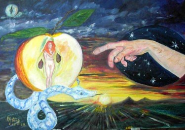 Peinture intitulée "connaissance" par Mateos, Œuvre d'art originale, Huile