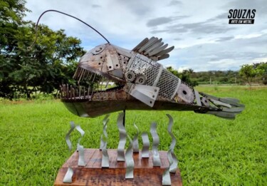 Skulptur mit dem Titel "A Pescadora" von Mateus Souza, Original-Kunstwerk, Metalle