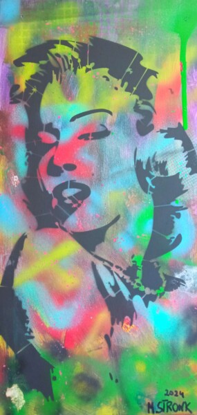 Painting titled "Marilyn Monroe Graf…" by Mateusz Stronk, Original Artwork, Acrylic