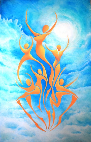 Painting titled "SoLaR DaNCeRS" by Matian, Original Artwork, Oil