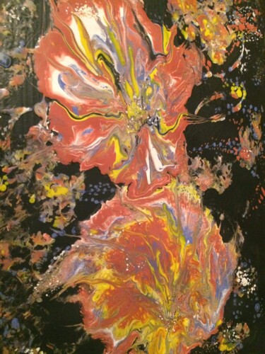 Ζωγραφική με τίτλο "ЦВЕТОЧНОЕ ВДОХНОВЕН…" από Матильда Соболевская, Αυθεντικά έργα τέχνης, Ακρυλικό