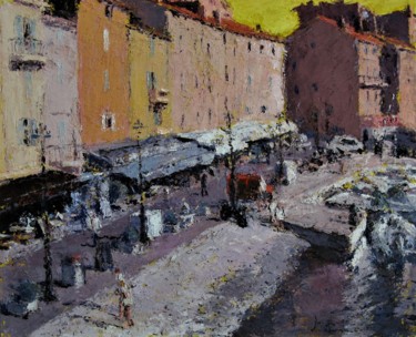 Painting titled "12f-st-tropez-2018-…" by Toshio Matsuda, Original Artwork, Oil