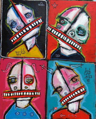 Peinture intitulée "Looking" par Matt Sesow, Œuvre d'art originale, Acrylique