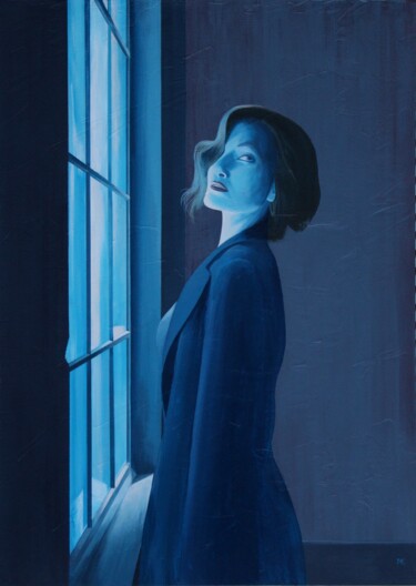 Pintura titulada "Blaue Stunde (Blue…" por Matthias Kreher, Obra de arte original, Acrílico