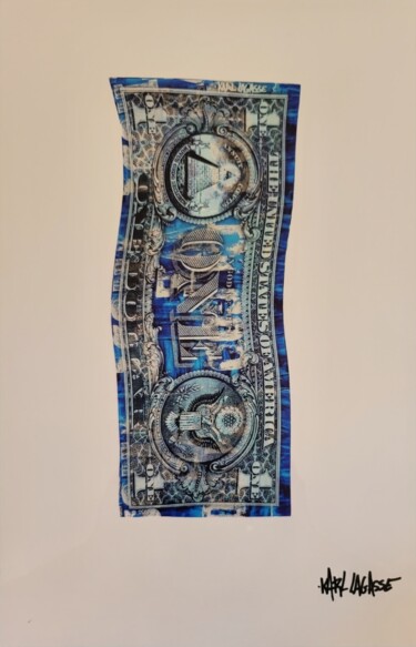 Printmaking titled "One dollar psalm 118" by Matthieu Mineo, Original Artwork, Monotype Mounted on Plexiglass