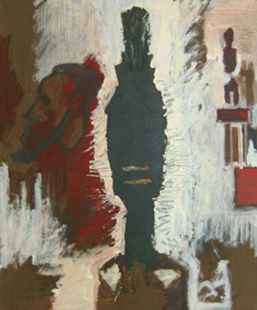 Peinture intitulée "femme noire" par Maurice Boulogne, Œuvre d'art originale
