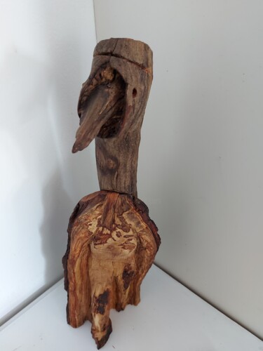Skulptur mit dem Titel "Doctor, Doctor" von Maurice Kummer, Original-Kunstwerk, Holz