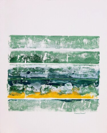Peinture intitulée "Sable vert" par Maurice Vincent, Œuvre d'art originale, Acrylique Monté sur Châssis en bois