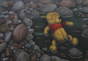 Malerei mit dem Titel "winnie-the-puddle" von Maurizio Giarnetti, Original-Kunstwerk